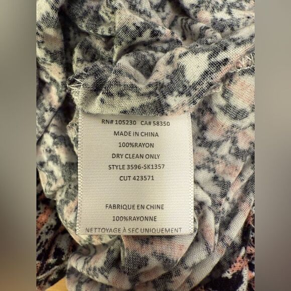 Joie by Anthropology Gamille Print‎ Maxi Skirt Boho Black Pink White Size XS - Picture 5 of 8